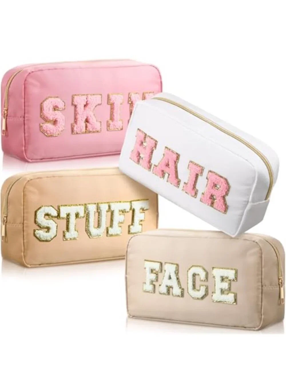4 Piece Travel Makeup Bag Set Waterproof Cosmetic Toiletry Organizer Pouches
